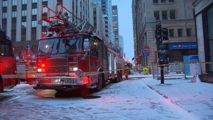 Утечка газа в центре Монреаля, ставшая причиной эвакуации людей, произошла по вине строителей, работающих в этой части города
