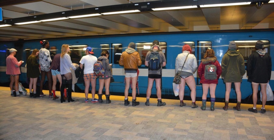 13 января в монреальском метро - «Без штанов» 