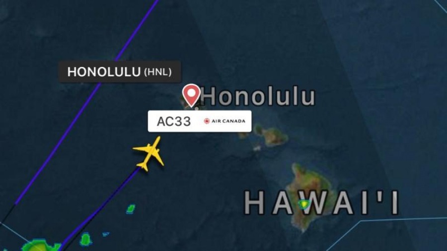 Экстренная посадка самолета Air Canada в Гонолулу