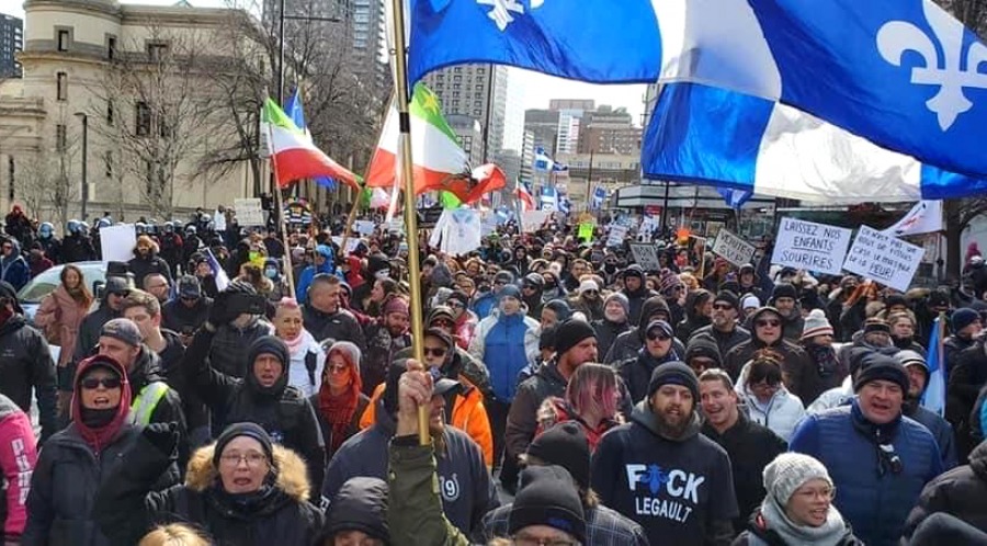 Манифестация в Монреале – рекордное число протестующих