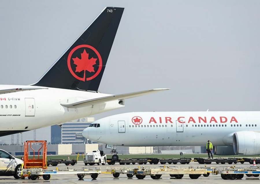Air Canada аннулировала по 154 рейса в день в июле и августе